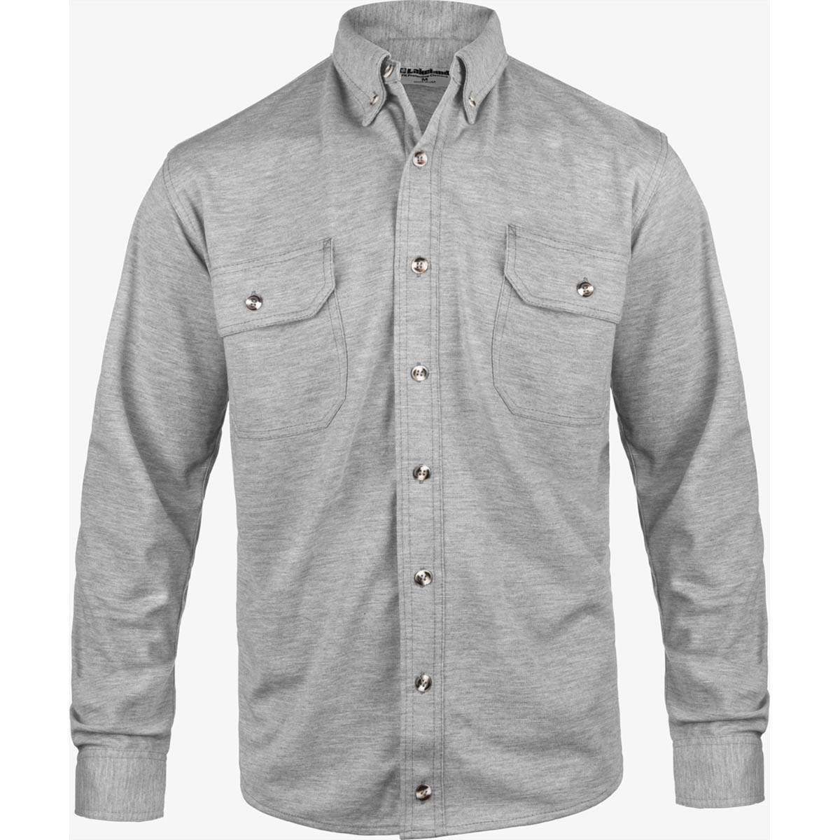High Performance FR Knit Button-Up in Gray